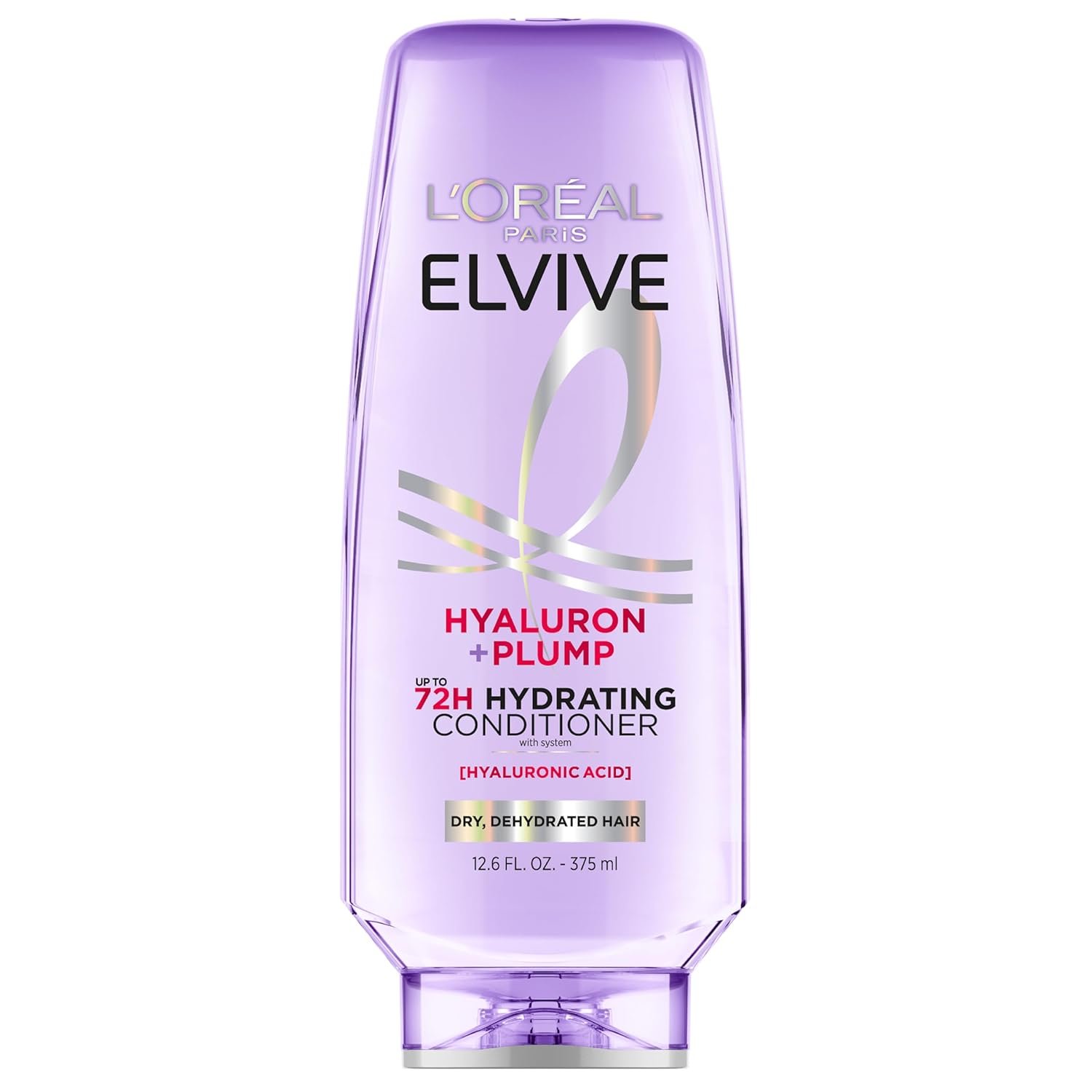 L’Oreal Paris Elvive Hyaluron Plump Hydrating Conditioner for Dehydrated, Dry Hair Infused with Hyaluronic Acid Care Complex, Paraben-Free, 12.6 Fl Oz