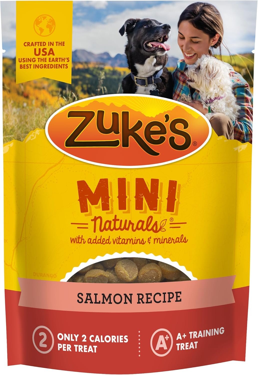 Zuke’s Mini Naturals Dog Training Treats for Dogs of All Sizes, Pet Treats made with Real Salmon, 16 oz. Resealable Pouch – 16 oz. Bag