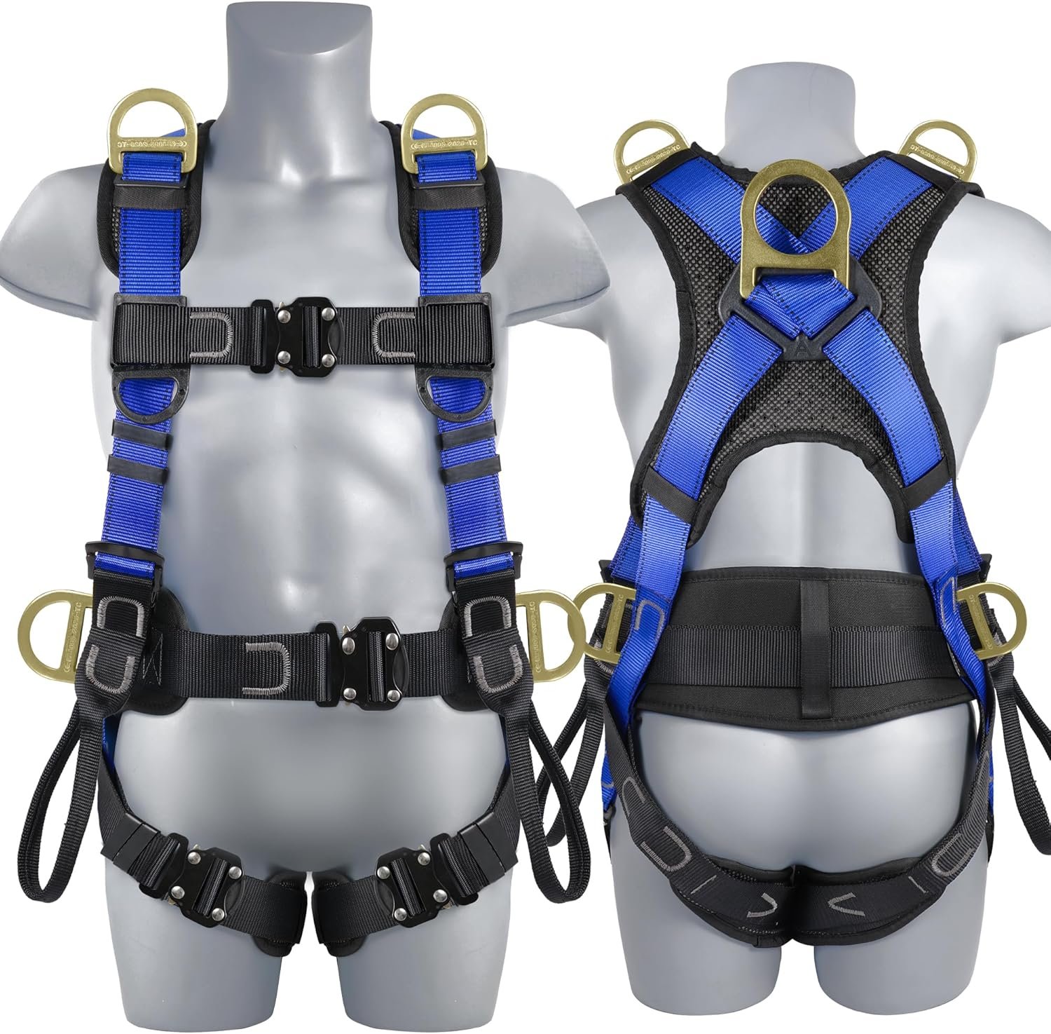 Safety Harness Fall Protection Upgrade 4 Quick Buckles Construction Full Body Harness 6 Adjustment D-ring