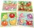 Wooden Peg Puzzles for Toddlers 1-3, Kids’ Educational Preschool Peg Puzzle Toy, Set of 4 Toddler Puzzles – Farm, Dinosaur, Fruit and Marine Animals, Ideal Gift for Ages 1 2 3 Boys and Girls