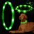 HIGO 2-Pack Light Up Dog Collar – Silicone LED Dog Collar Rechargeable Glow in The Dark, afety LED Dog Necklace Lights for Night Walking (Green)