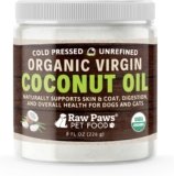 Raw Paws Organic Virgin Coconut Oil for Dogs & Cats, 8-oz – Supports Immune System, Digestion, Oral Health, Thyroid – All Natural Allergy Relief for Dogs – Hairball Relief